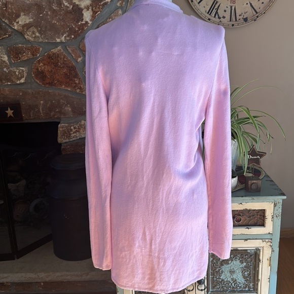 Renuar Chain and T-bar Cardigan with Pockets Size Medium Lavender - Picture 8 of 10